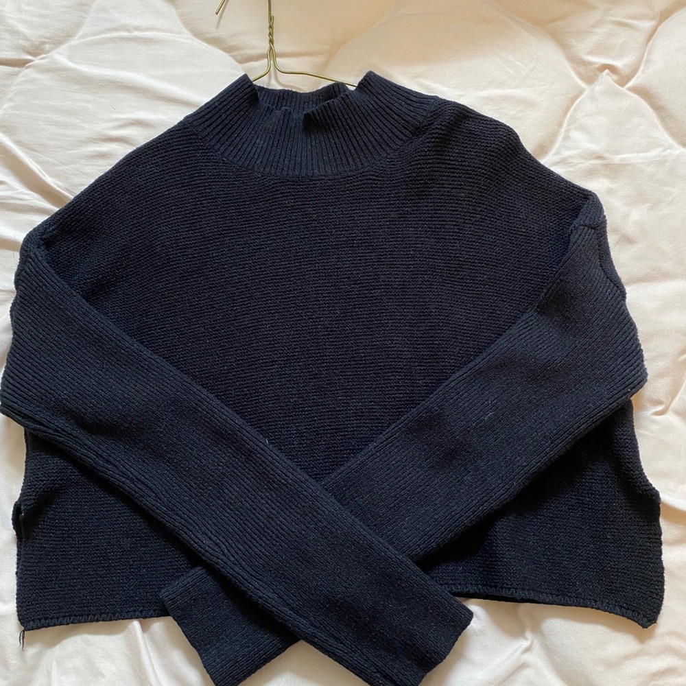 Cropped Turtle Neck Sweater